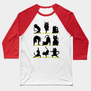 Bombay Cat Yoga Baseball T-Shirt